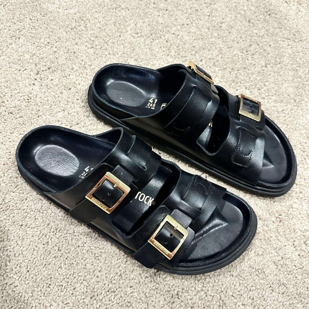 Birkenstock St. Barths natural leather slides